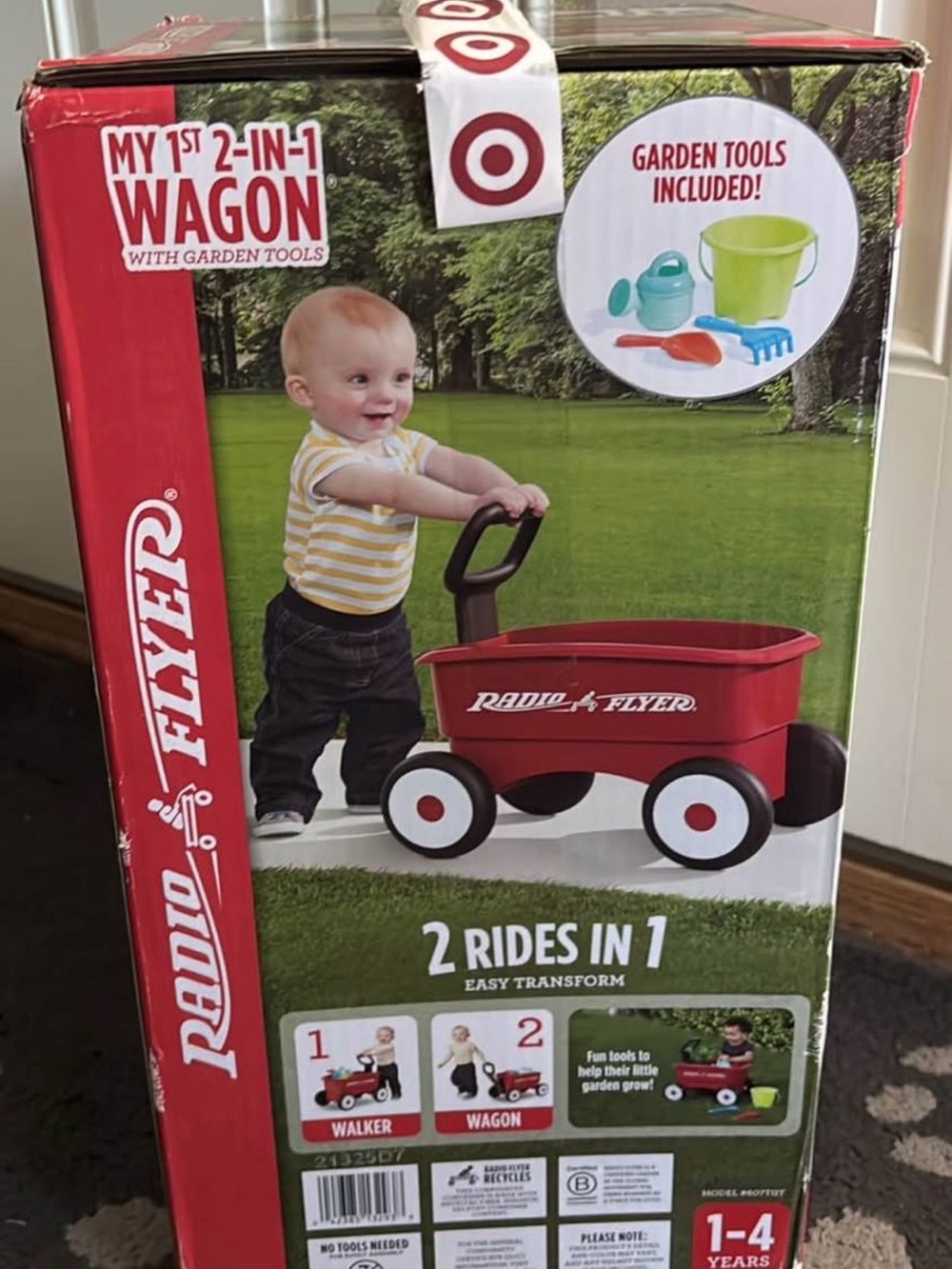 Radio Flyer My 1st 2-in-1 Wagon with Garden Tools set NEW